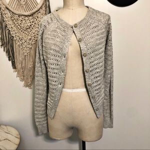 Moth/Anthropologie Heather Gray Cardigan Size S